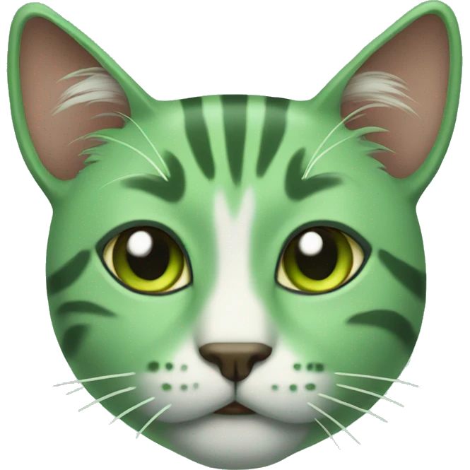 Green cat emoji
