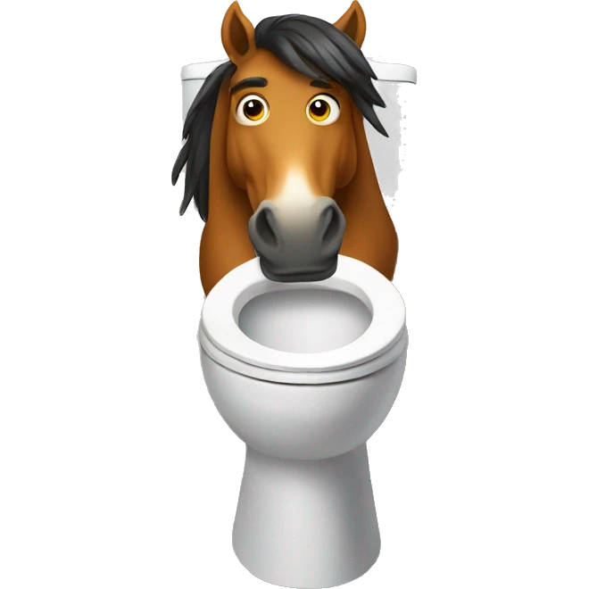 horse on a toilet emoji