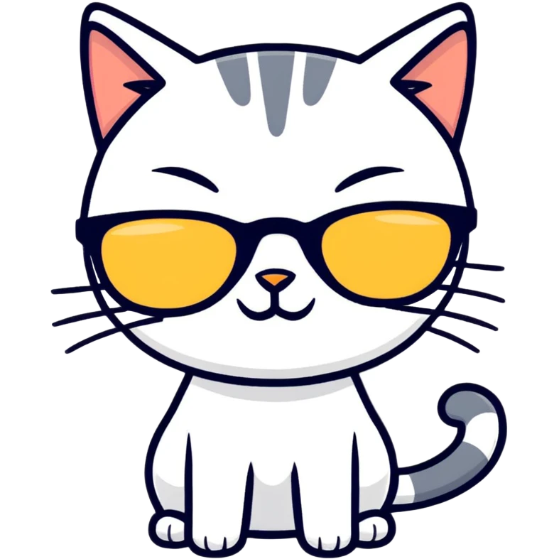 Cat with sunglasses emoji