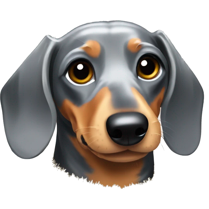  Grey and tan short haired dachshund with tinsel emoji