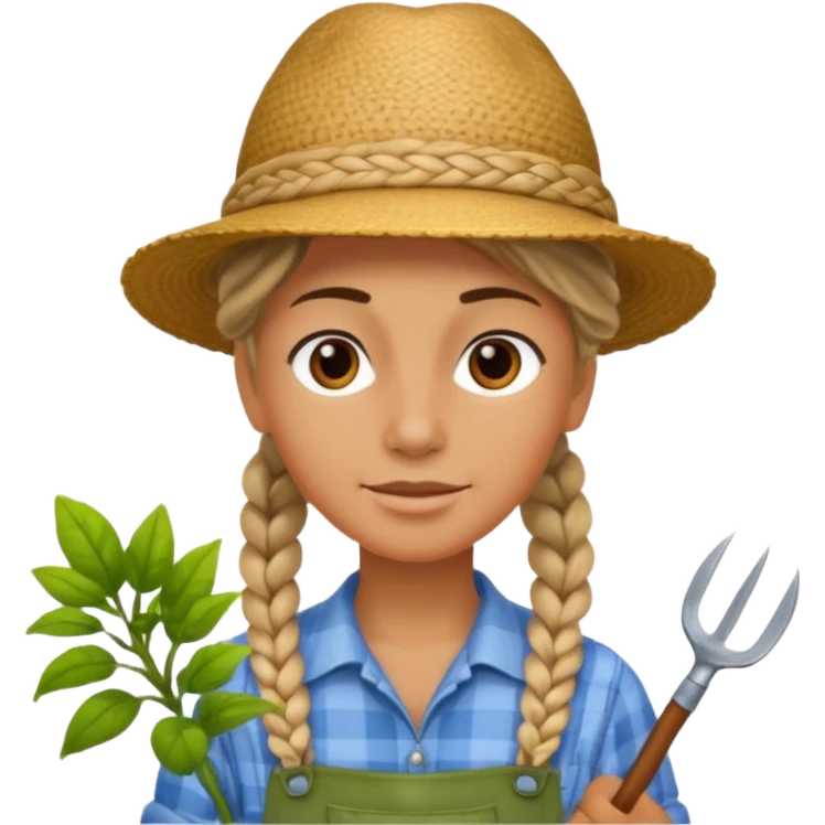 braided haired gardener emoji