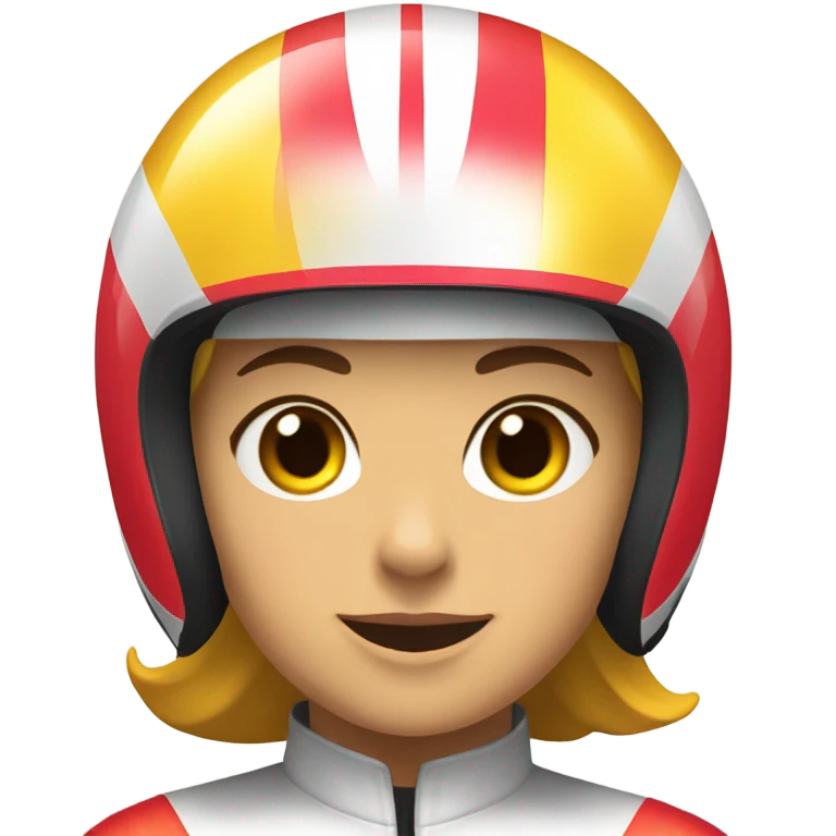 Speed racer as a girl emoji