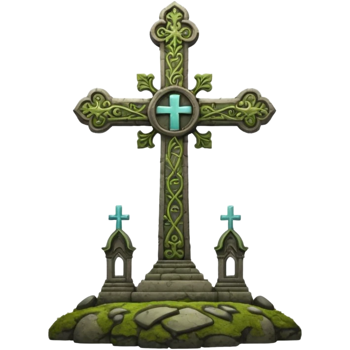 Dark Fantasy church cross emoji