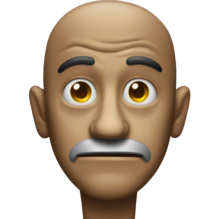 Scary man standung emoji