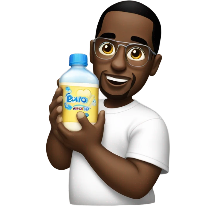 p diddy holding baby oil emoji