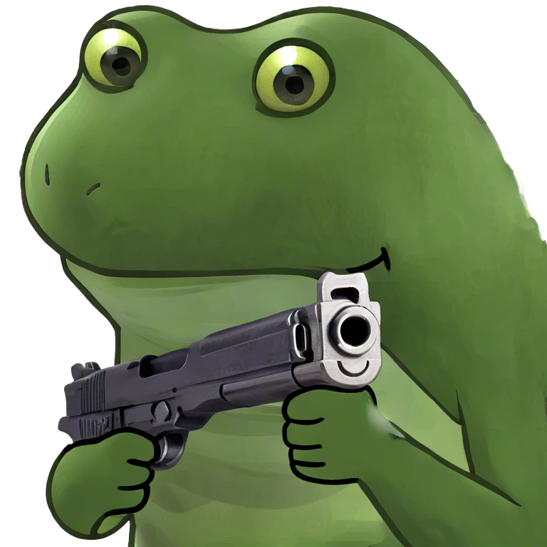 holding a gun emoji