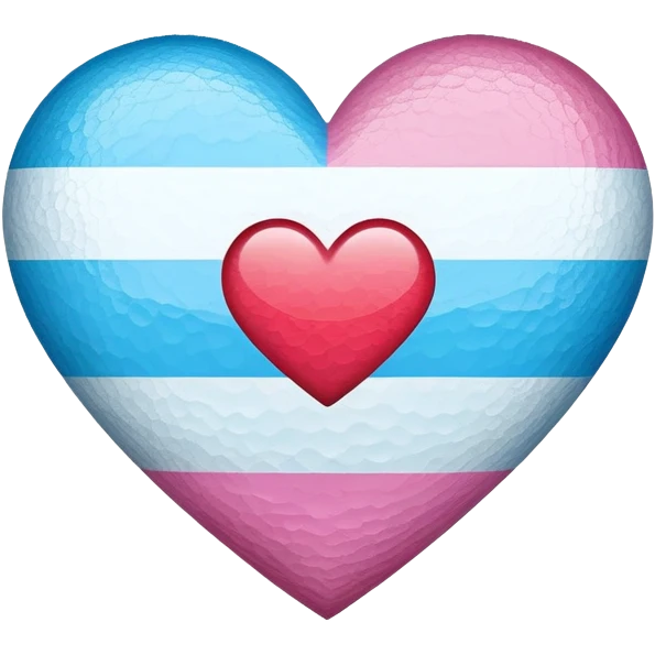 Trans flag heart emoji