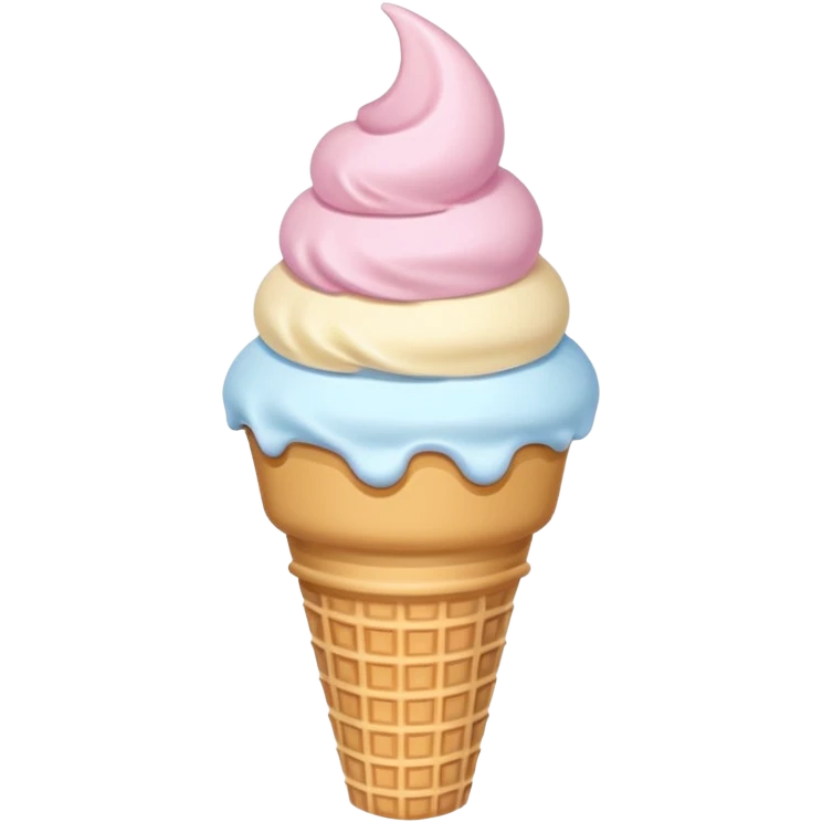 cononito de helado de vainilla kawaii emoji
