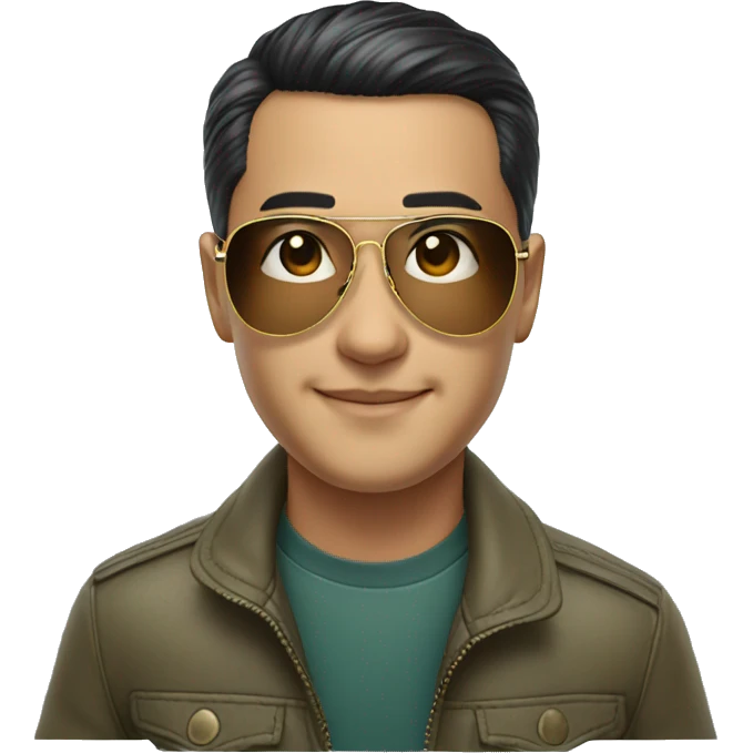 Ray-Ban aviator glasses chinese man  emoji