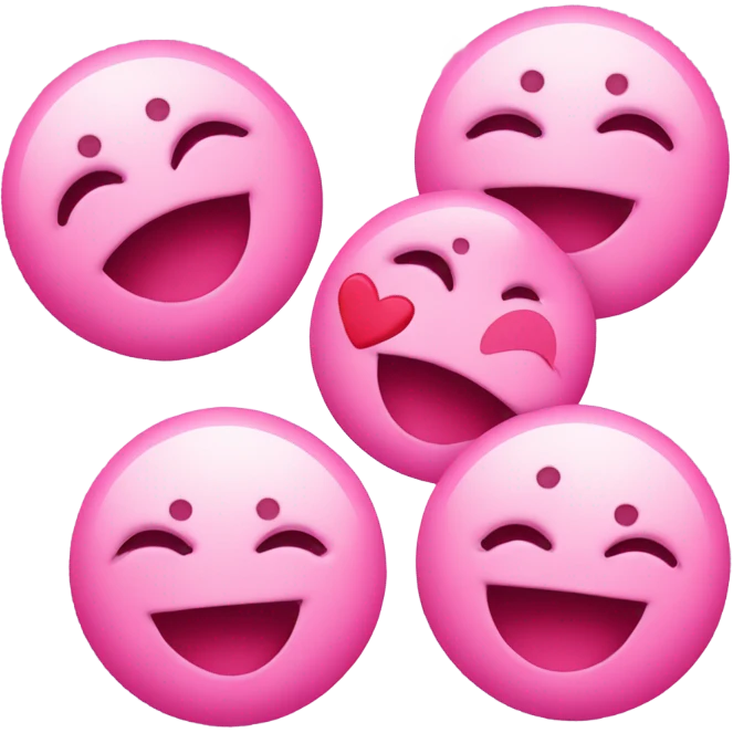 Smiley face blushing with pink hearts emoji