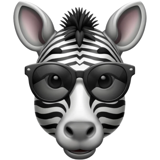 Zebra with sunglasses  emoji