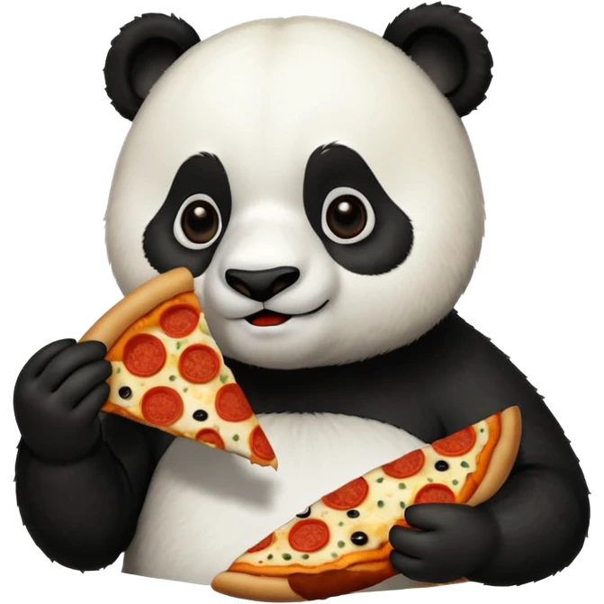 panda eating pizza emoji