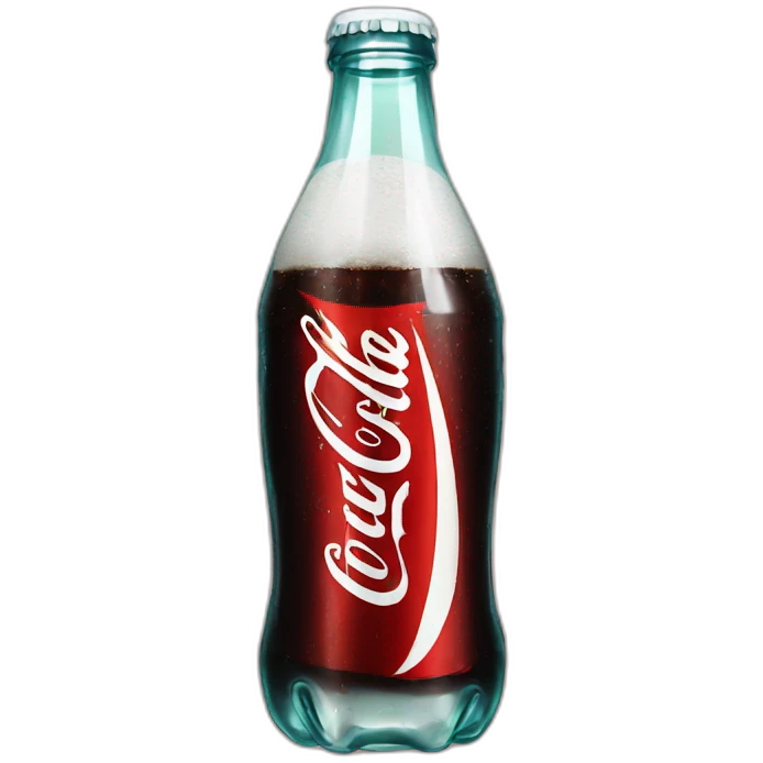 Vintage glass Diet coke emoji
