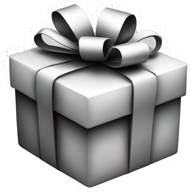 gift box image from top but just outline in black emoji