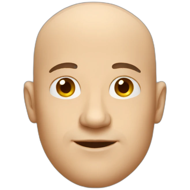 Bald man emoji