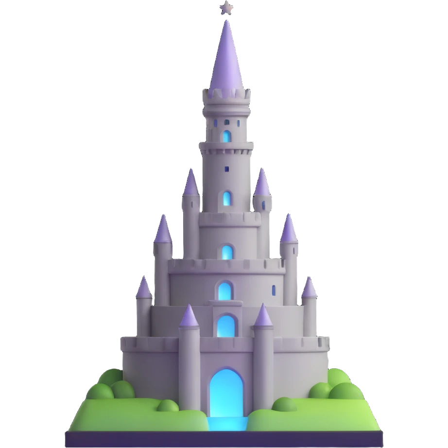 Oxford Babel Tower with glowing silver magic emoji