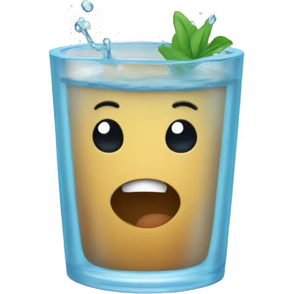 Vaso con agua 💧 emoji