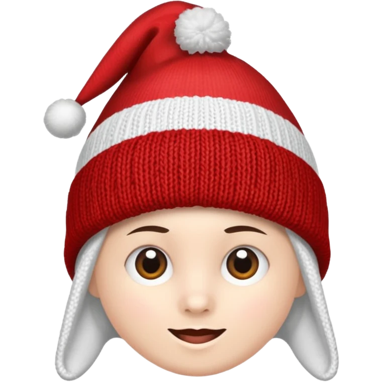 red christmas hat with white logo "S" emoji