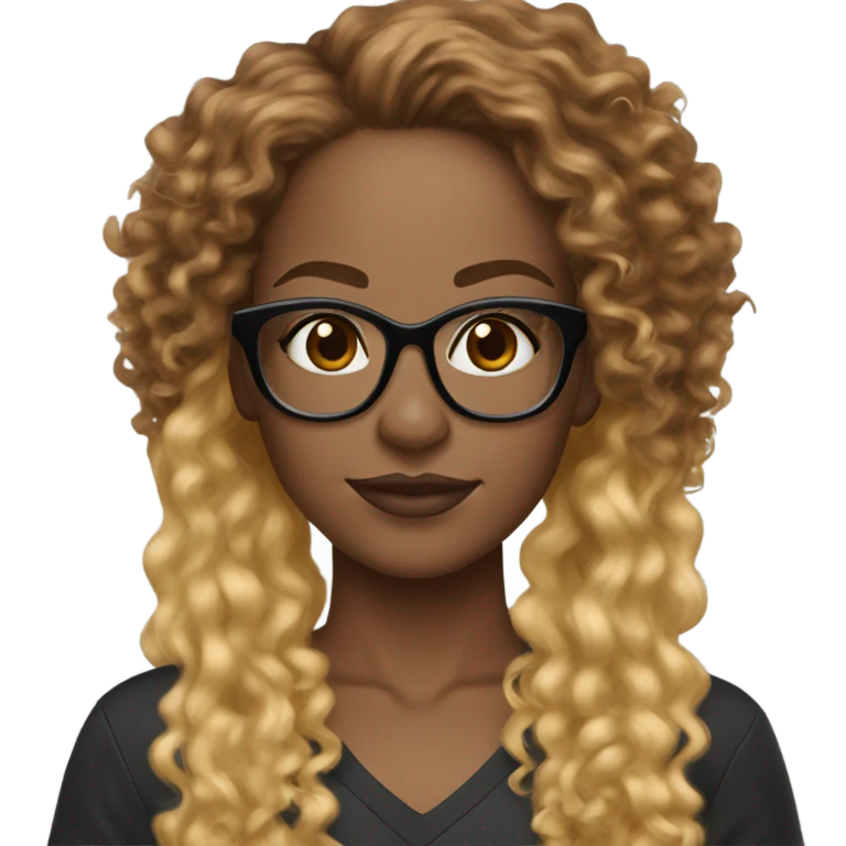 steelers nfl girl light brown skin long red blonde curly glasses emoji