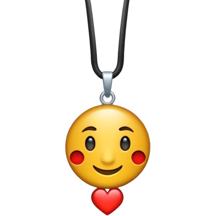 Kırmızı ince uçlu kolye şeklinde sarkaç emoji