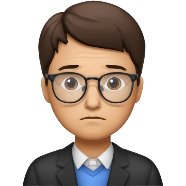 сгенерируй фото учителя грустного  emoji