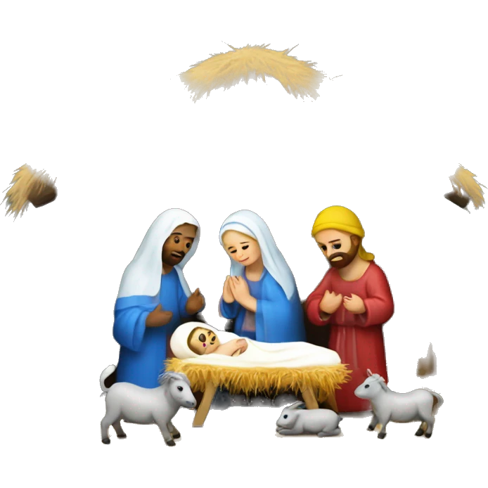 nativity scene Ukraine emoji