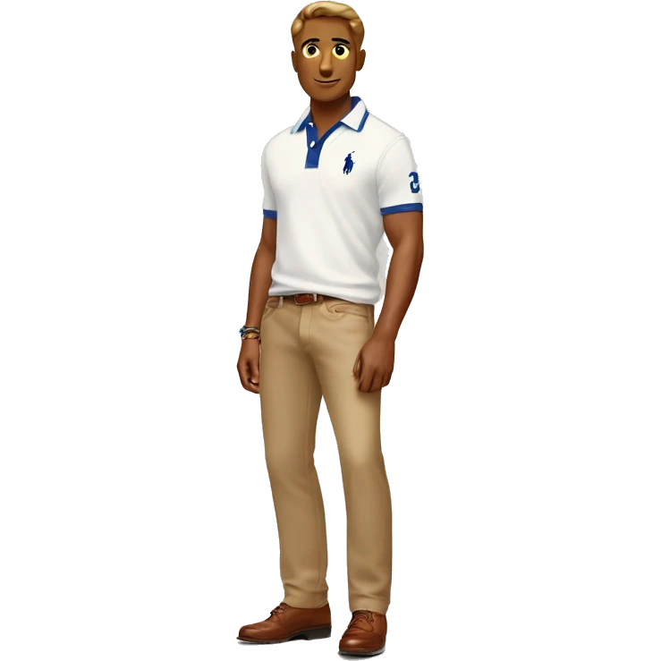 Tanned guy wearing Polo Ralph Lauren  emoji