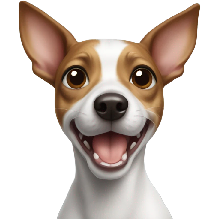 Rat Terrier with a “shaking my head” expression  emoji