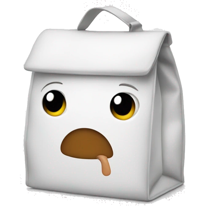 White lunch bag emoji