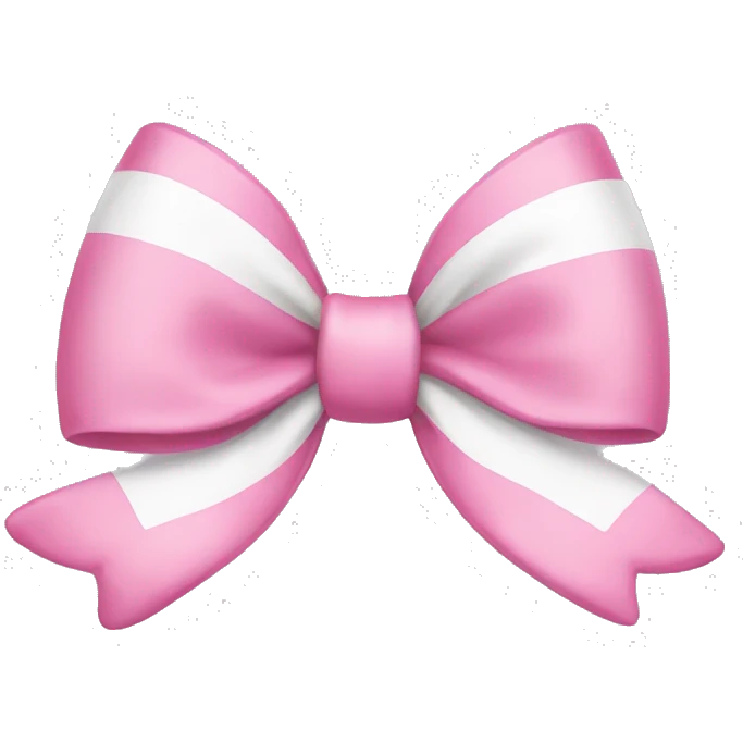 a pink and white bow emoji