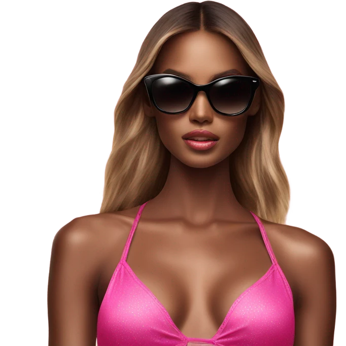 Photo of Victoria secret model posing with sunglasses  emoji