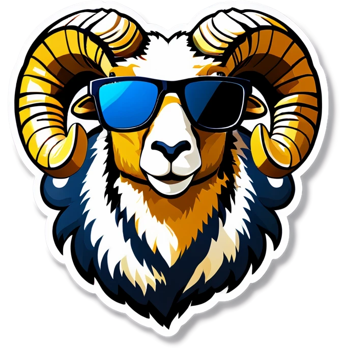 Ram with sunglasses emoji