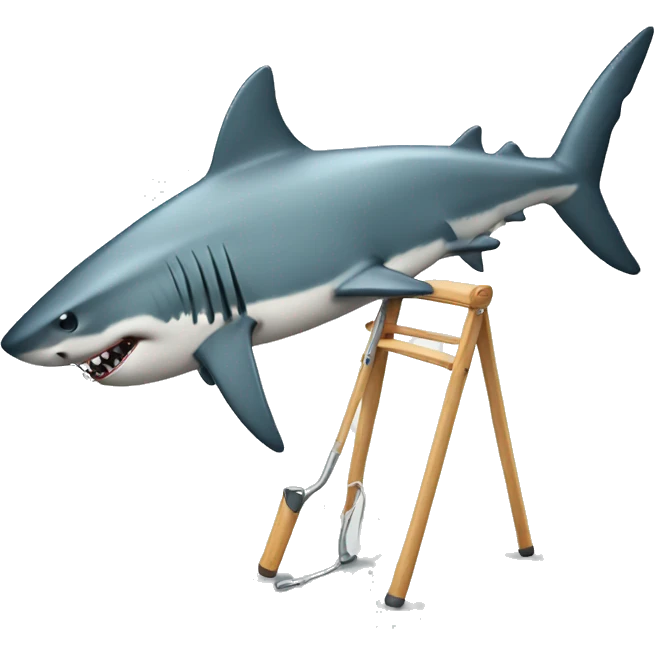 Shark injured crutches emoji