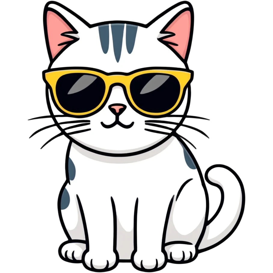 Cat with sunglasses emoji