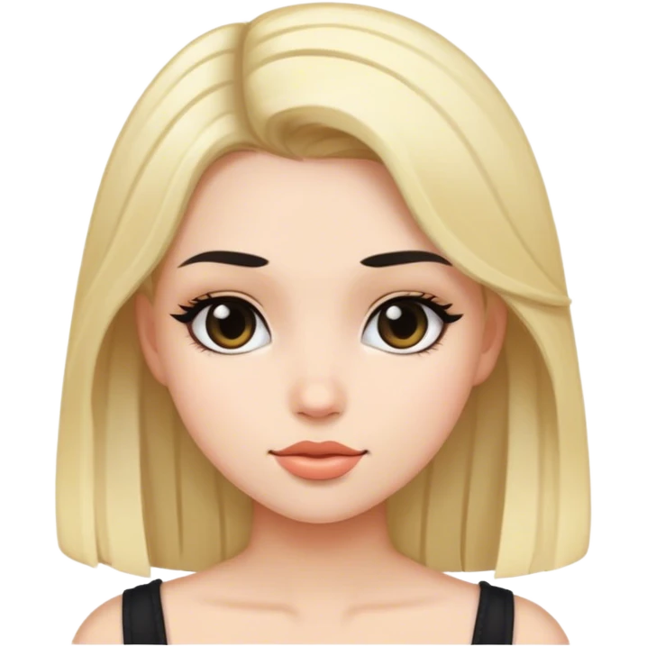 girl with black and blonde hair  emoji