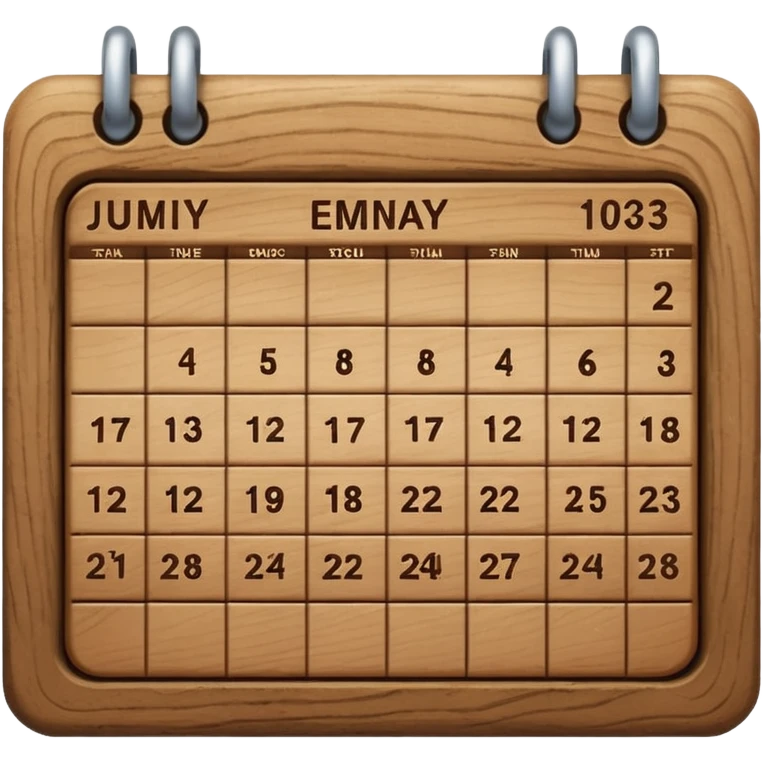 calendar wood emoji
