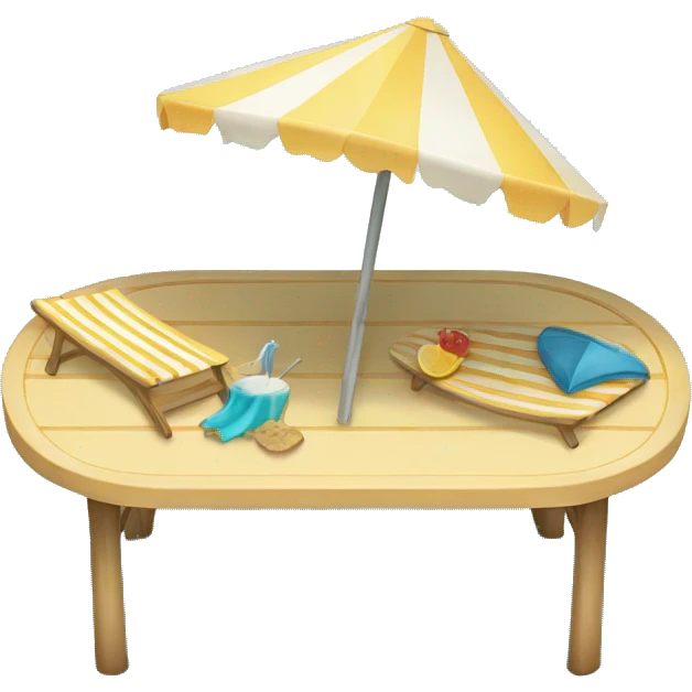 beach table emoji