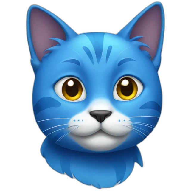 Blue cat emoji
