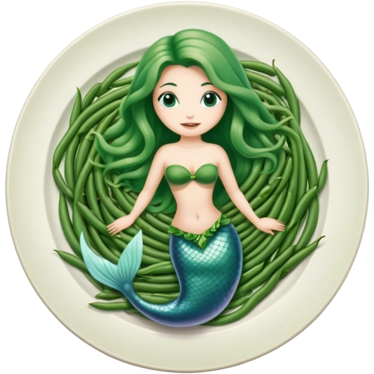 sirena e fagiolini emoji