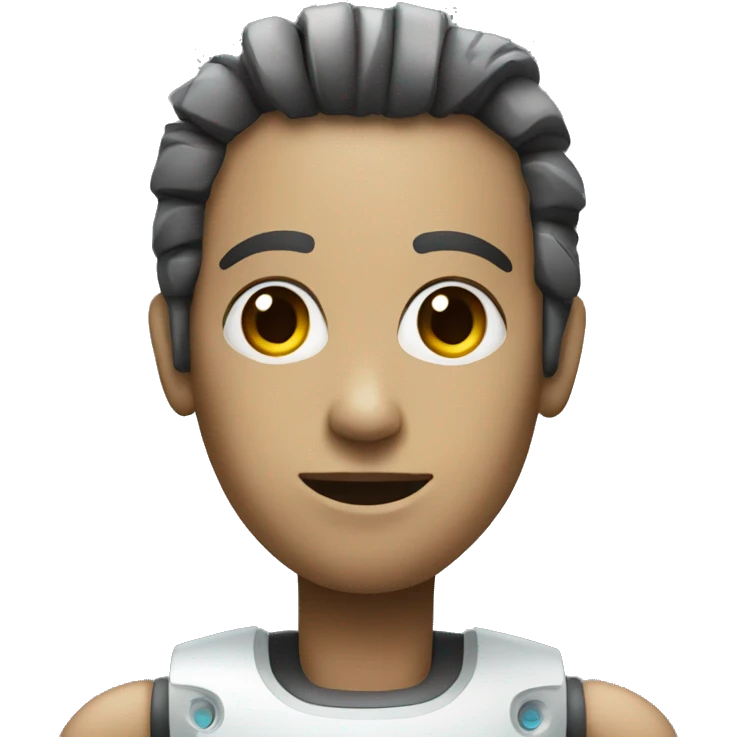 a robotic human emoji