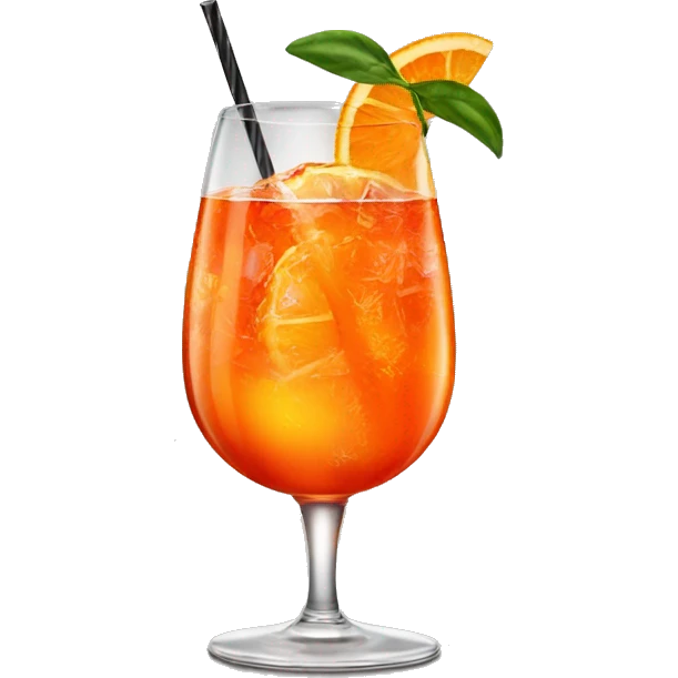 aperol spritz cocktail in stemmed glass emoji