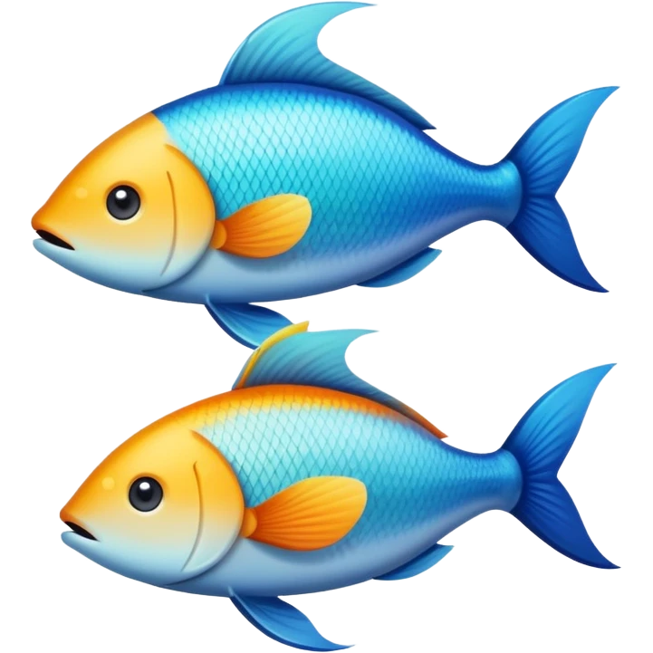 Fish with little fin and a normal fin emoji