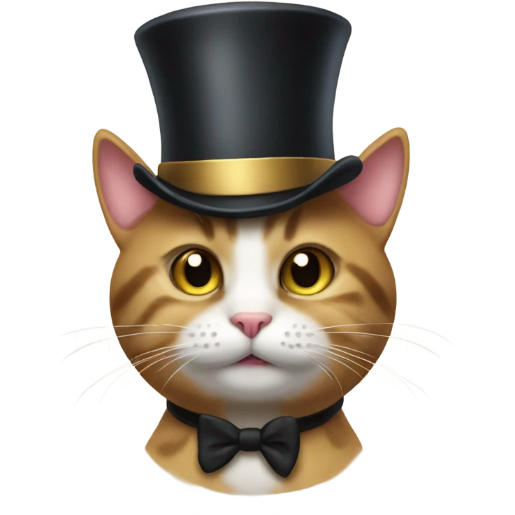 Cat with top hat emoji