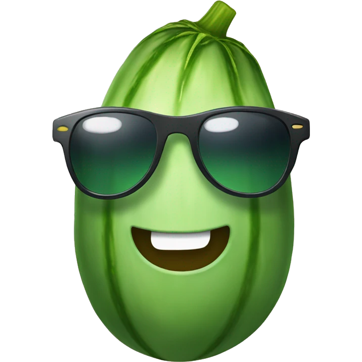 cucumber in sunglasses emoji
