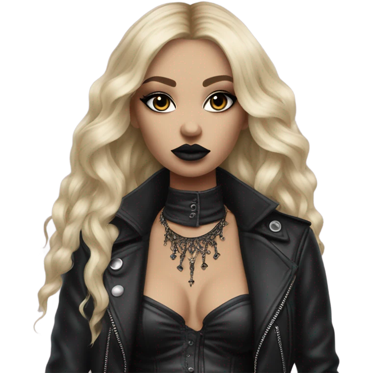 hyper realistic goth blonde victoria secret model emoji