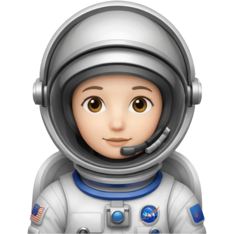 Astronaut in white EVA suit with silver visor helmet emoji