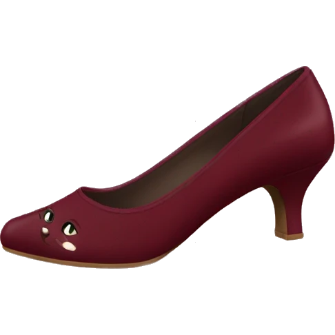 burgundy kitten heels emoji