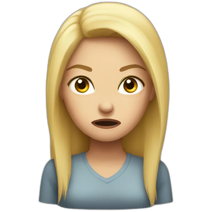 Angry blonde sister emoji