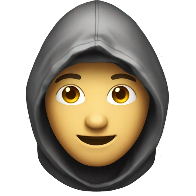 smiling hacker hood  emoji