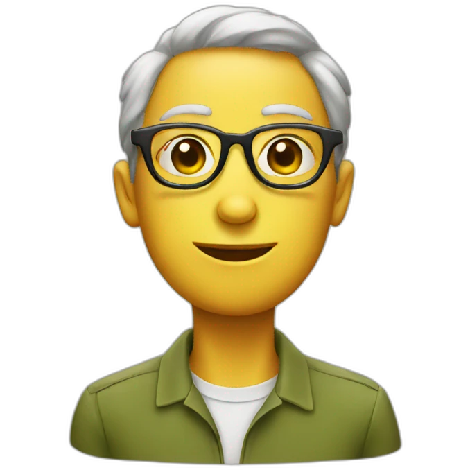 Olive with glasses emoji